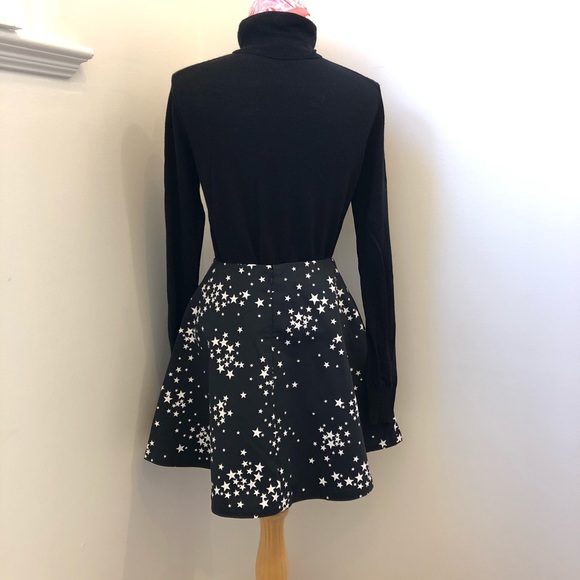 Brand New Kate Spade Saturday Black Circle Skirt with Star Print, US 0 fits S - Picture 3 of 8
